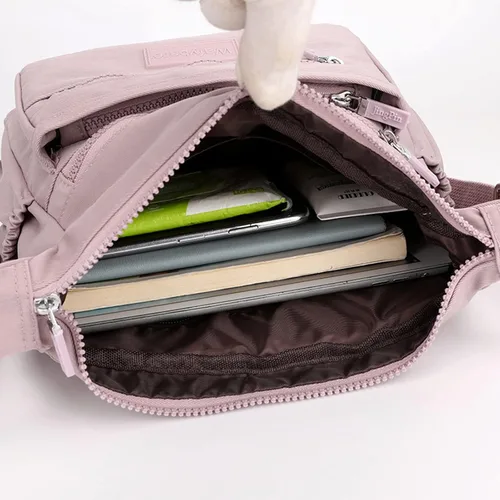 Vista 5 de MISOFE Bolsos de hombro para mujer, bolsa de viaje de nailon impermeable