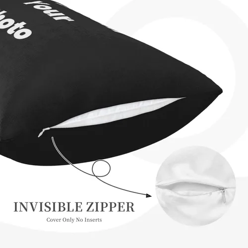 Vista 7 de Funda de almohada personalizada con nombre y imagen, texto, funda de almohada personalizada para dormitorio, sala de estar, oficina, sofá, 14 x 20