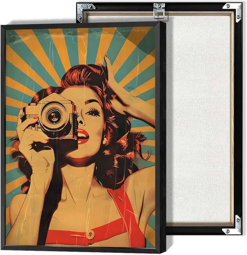 Vista 20 de Póster vintage de la niña piloto sexy de los años 50, arte de pared, arte retro de mediados de siglo, nostalgia estética, impresiones estéticas