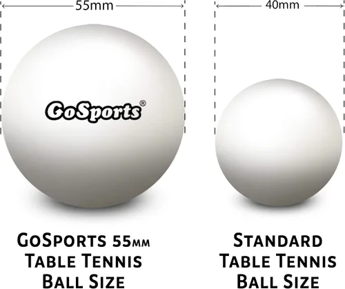 Vista 2 de GoSports Pelotas de tenis de mesa XL de 2.165 in, paquete de 12 pelotas de tenis de mesa jumbo para entrenamiento u otros juegos de lanzamiento