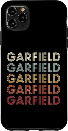 Vista 13 de Funda con texto vintage para iPhone 16 Garfield Michigan Garfield MI Retro