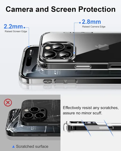 Vista 373 de HOOMIL Funda para iPhone 7 Plus/iPhone 8 Plus de 5.5 Pulgadas, sin amarillamiento, protección contra caídas, cubierta trasera dura transparente