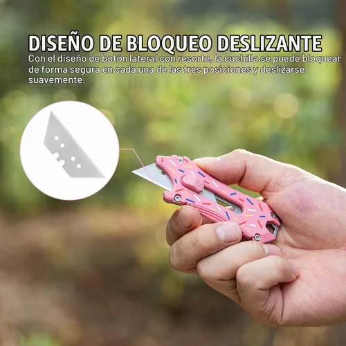 Vista 5 de OKNIFE Otacle EDC - Cuchillo utilitario retráctil, cuchillo para abrir cajas, herramienta multifuncional con cortador de cinturón, abridor