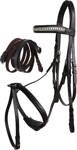 Vista 3 de Horse English Brown All-Purpose Trail Leather Bridle Reins 805EB07