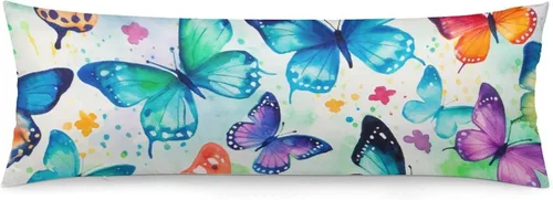 Vista 9 de Funda de almohada corporal con diseño de conejitos y hojas de bebé, funda de almohada grande con cremallera oculta, conejo de Pascua, funda larga