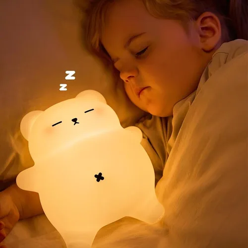 Vista 10 de DREAMING MY DREAM Linda Luz Nocturna de Panda, Lámpara Nocturna LED Suave de Animales Novedosa, Luz Nocturna de Guardería Regulable de 3 Niveles