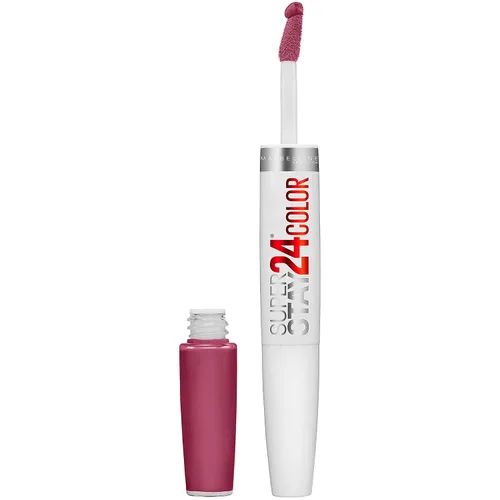 Vista 37 de Maybelline Super Stay 24, lápiz labial líquido de maquillaje de 2 pasos, color altamente pigmentado de larga duración con bálsamo hidratante, Merlot