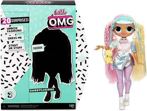 Vista 3 de L.O.L. Surprise! O.M.G. Candylicious - Muñeca de moda con 20 sorpresas, multicolor