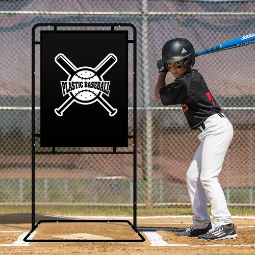 Vista 7 de Béisbol Strike Zone Target, marco de metal estable y duradero Blitzball Strike Zone Target, portátil y altura ajustable sin desmontar