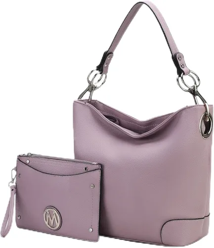 Vista 53 de MKF Collection Mia K - Bolso Hobo para mujer, de piel vegana, bolso de hombro holgado, bolso con asa superior