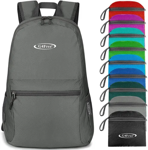 Vista 25 de G4Free Mochila plegable ligera de 20L para viajes, senderismo, mochila plegable para hombres y mujeres