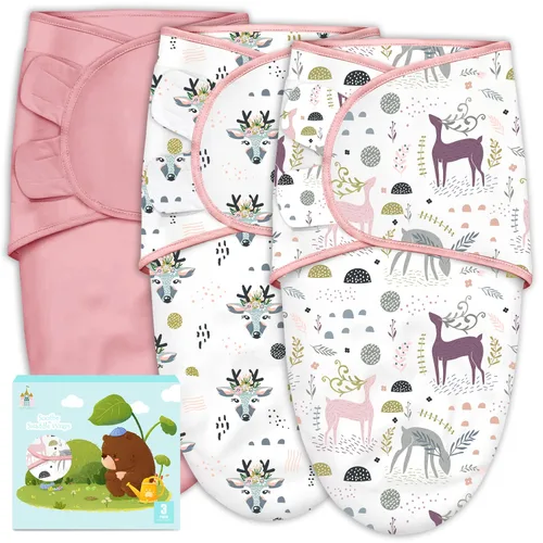 Vista 9 de Cute Castle 3 paquetes de sacos de dormir para bebé - Saco de dormir para recién nacido - Manta para envolver ergonómica para bebé para niños y Azul