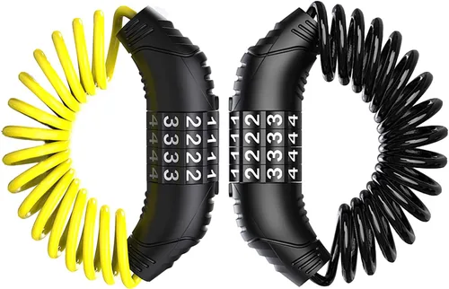 Vista 11 de Cable de bloqueo de casco de motocicleta, bloqueo de seguridad para casco y Negro 2 piezas