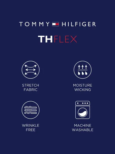 Vista 4 de Tommy Hilfiger Camisa de vestir para hombre Slim Fit Stretch Twill