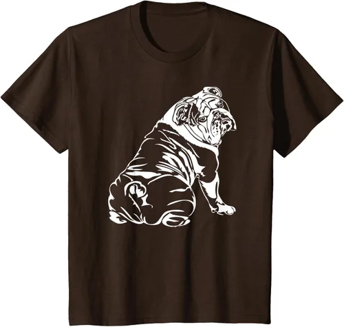 Vista 36 de Gracioso Bulldog Inglés playera perro Hund playera regalo, Azul (Heather blue)