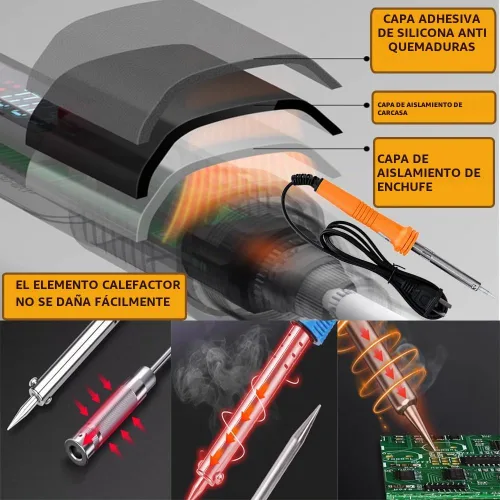 Vista 5 de LEATBUY - Herramienta de crimpado CAT5/CAT6, juego de herramientas de crimpado RJ45, herramienta de red, juego de perforación de cable Lan