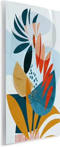 Vista 2 de Stupell Industries Placa de pared con formas botánicas tropicales contemporáneas, diseño de Ishita Banerjee