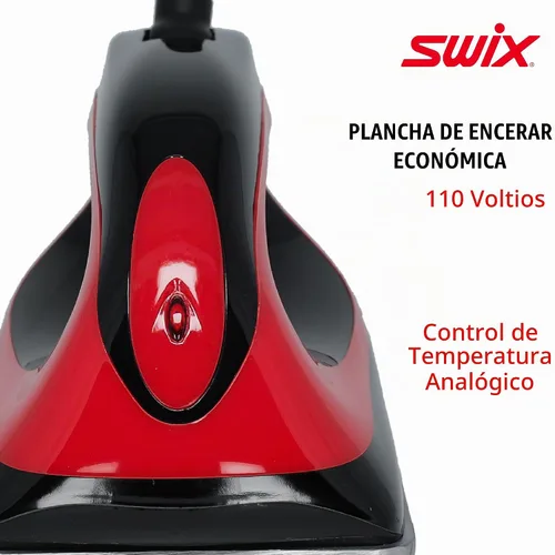 Vista 2 de Swix Cera universal, temperatura ajustable de 110 V, rojo, placa base grande