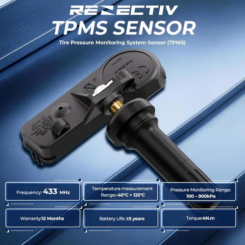 Vista 3 de Sensor TPMS, sensor de monitoreo de presión de neumáticos de 433 Mhz apto para Chrysler Jeep Dodge Ram Reemplazo # 56029398AB (paquete de 4)