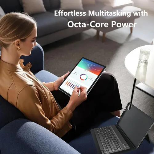 Vista 4 de NOBKLE - Tableta Android 15 de 11 pulgadas con ranura 4G LTE SIM, 20 GB de RAM, 128 GB de almacenamiento, procesador Octa-Core, pantalla IPS HD