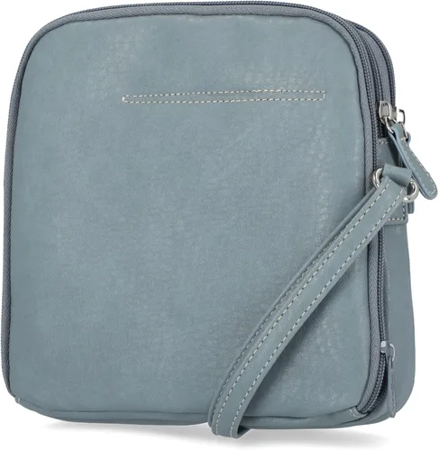 Vista 3 de Solid North South - Bolso cruzado de cuero vegano con 3 compartimentos, 20 x 34 pulgadas