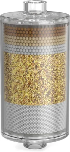 Vista 10 de Filtro de cabezal de ducha All Metal: filtro de ducha KDF 55 con vitamina C E y A para agua dura, filtros de agua de ducha universales de alta