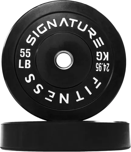 Vista 17 de Juego de placas olímpicas de amortiguación Fitvids, placas de peso de 2" para entrenamiento de fuerza y levantamiento de pesas, París o juego