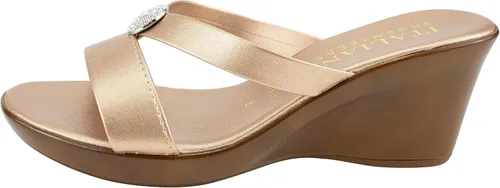 Vista 2 de ITALIAN Shoemakers Besy - Sandalias de cuña para mujer con banda de altura moderada