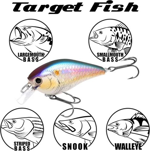 Vista 5 de LUCKY CRAFT LC 1.5 Silent Squarebill Crankbait Fishing Lure, 2-3/8", Bass Fishing Lures for Freshwater, Hard Crankbait with Treble Fishing Hooks