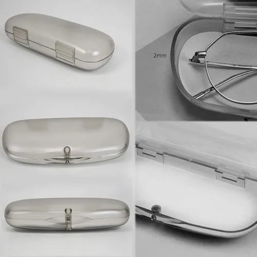 Vista 19 de 3 piezas de carcasa rígida para gafas translúcidas esmeriladas de plástico con cierre magnético