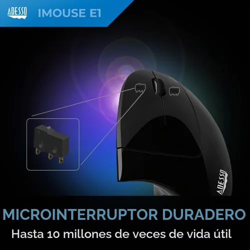 Vista 5 de Ratón, Negro satinado