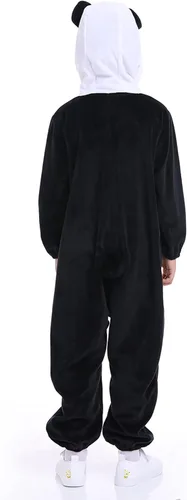 Vista 4 de Disfraz unisex de animales para niños, pijama de animales con capucha de felpa, para Halloween, carnaval, animal, para niños y niñas