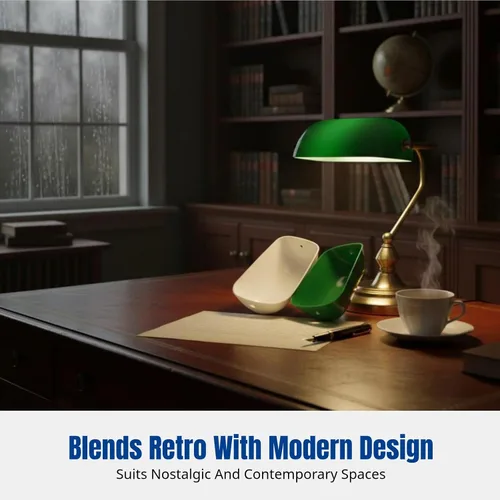 Vista 5 de Qianly Bankers - Accesorios de pantalla de repuesto de estilo retro, decoración del hogar, cubierta antigua, para dormitorio, centros de mesa