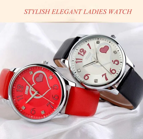 Vista 3 de IJAHWRS Reloj analógico para mujer, reloj de pulsera de cuarzo para mujer, correa de cuero, cara grande, divertido y lindo reloj