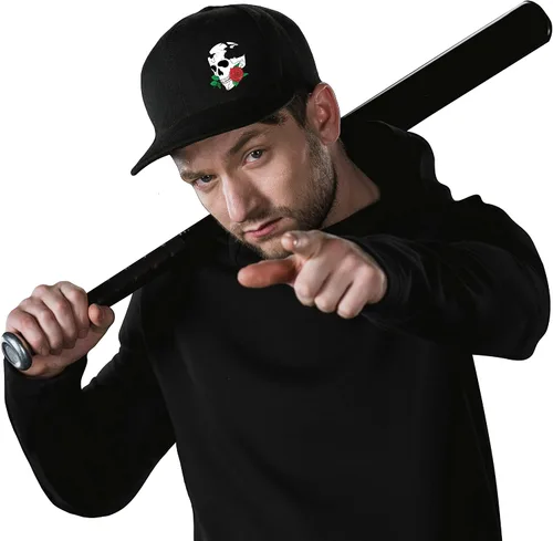 Vista 2 de Sombreros planos para hombres y mujeres, gorras de béisbol negras para hombre, gorras de Snapback, sombrero de ala plana, sombrero de mochila
