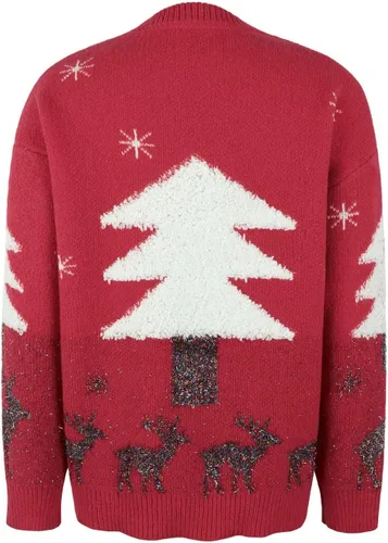 Vista 4 de Ugly Christmas Sweater for Women Vintage Chunky Reindeer Knitted Sweaters Elegant Retro Pullover Printed Fall Clothing