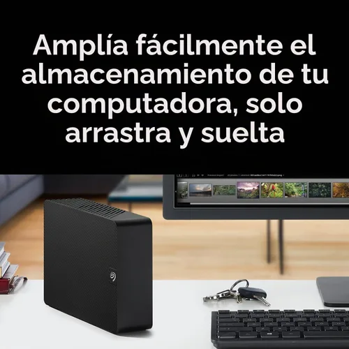 Vista 3 de Seagate Expansion Disco duro externo de 12 TB - USB 3.0, con servicios de recuperación de datos Rescue (STKP12000400)