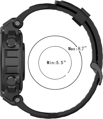 Vista 4 de 200 unidades compatibles con Amazfit T-Rex Band, correa de repuesto de silicona clásica compatible con Amazfit T-Rex Smartwatch (rojo)