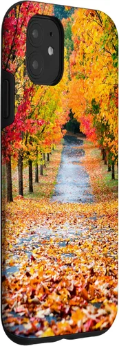Vista 3 de iPhone 11 Otoño Hojas - Hermoso estuche de arboles