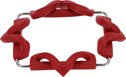 Vista 9 de Silicone Trivet Mat, Heat Non Slip Pad, Expandable Foldable (Red)