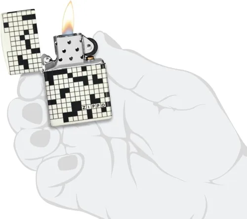 Vista 6 de Zippo Crossword Design 540 Color Glow in the Dark - Encendedor de bolsillo