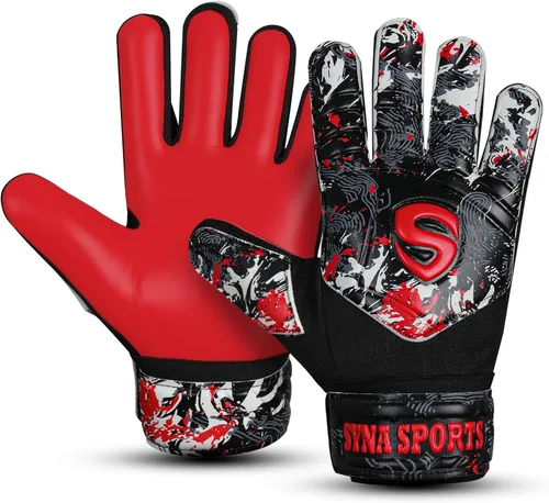 Vista 8 de Guantes de portero de fútbol para niños y jóvenes, guantes de portero de fútbol de 0.157 pulgadas (0.157 in), antideslizantes, resistentes, palma