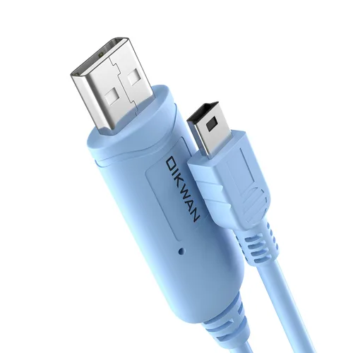 Vista 8 de Cable de consola USB-A a Mini-B RS-232 de 6 pies con chipset FTDI para enrutadores, conmutadores y administración de dispositivos
