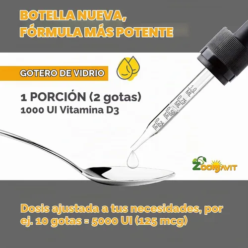 Vista 2 de Gotas de vitamina D para bebés, gotas de vitamina D para bebés, 1000 UI, 2 onzas líquidas, vitamina D3 orgánica con fórmula de máxima absorción