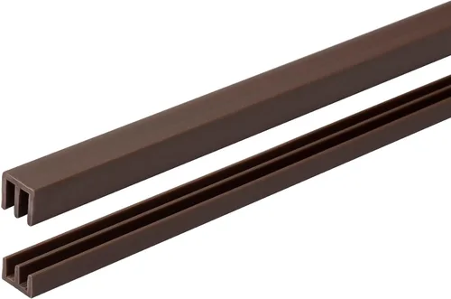 Vista 10 de Riel de puerta corredera de panel de 1/8 pulgadas, juego superior e inferior de plástico blanco de 36 pulgadas, fabricado en Estados Unidos, paquete