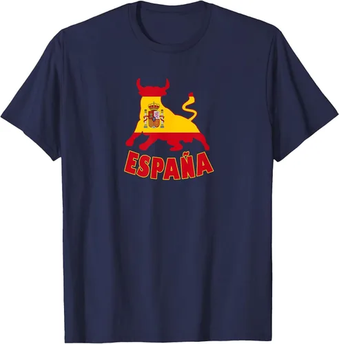 Vista 83 de Spain Espana with Bull and National Flag/Present T-Shirt Asphalt Grey