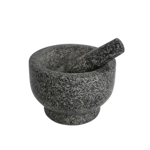 Vista 10 de IMUSA Molcajete de granito pulido tradicional resistente de 8.5 pulgadas para guacamole fresco, salsa, pesto, hierbas, especias
