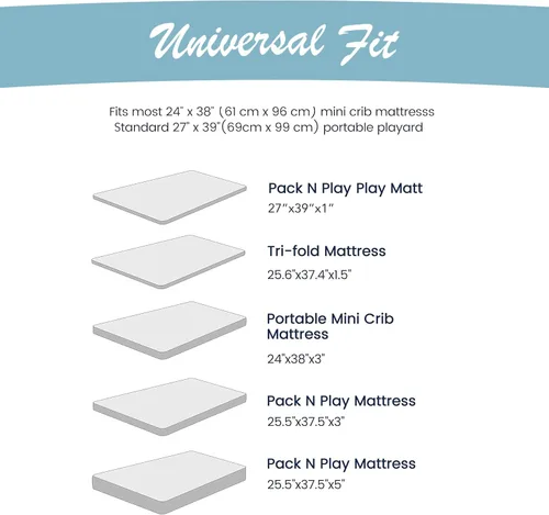 Vista 2 de Sábanas bajeras 100% de algodón orgánico perfectamente compatibles con Graco Pack n Play, Babyletto, Pamo Babe, Hiccapop, Dream on Me, Evenflo, Baby