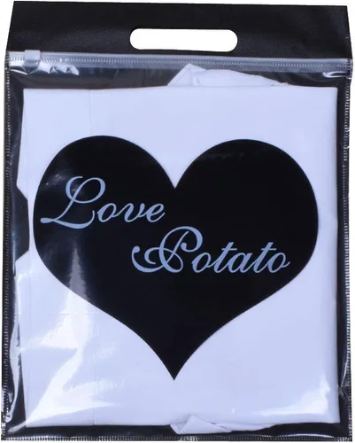 Vista 5 de Love Potato 100% algodón blanco medio delantal, clásico Halloween fiesta cosplay disfraz accesorio de vestir, Blanco