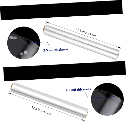 Vista 2 de Cabilock Bolsas de celofán transparente de celofán para cestas de regalo, 2 unidades de rollo de envoltura de grosor de 17 pulgadas x 100 pies